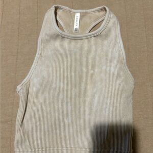 Zenana Outfitters Ribbed Beige Tank Top
